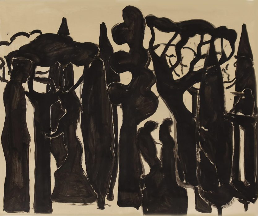 Figures and Trees, 80 x 96 cm-2021