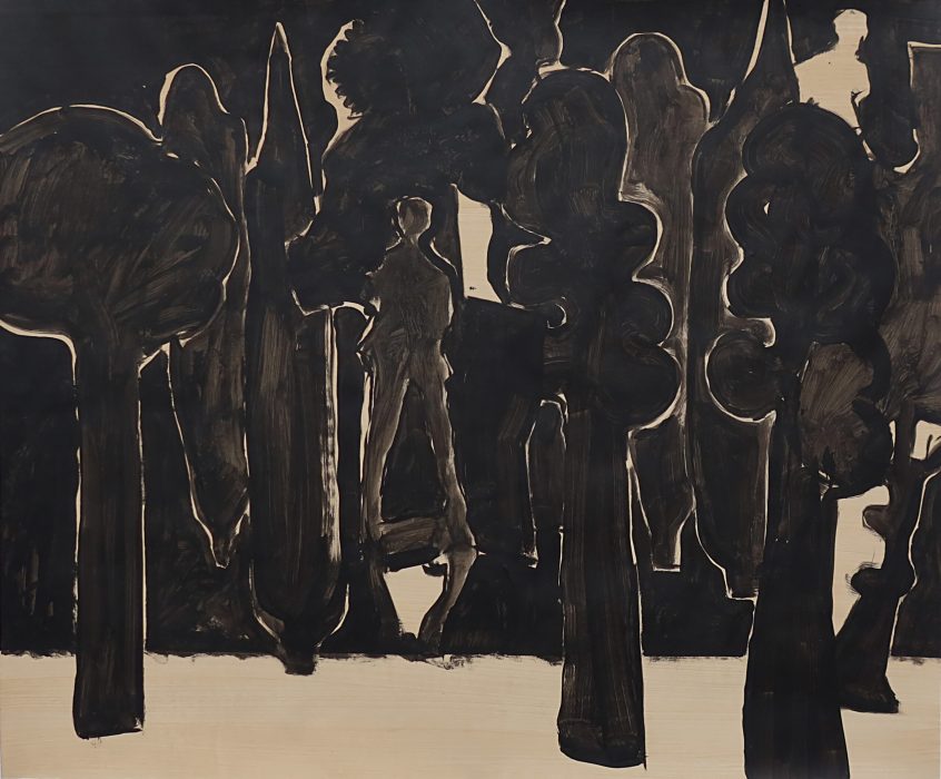 Figures and Trees, 80 x 96 cm- acrylic on paper-2021